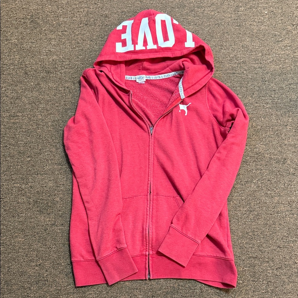 Victoria's Secret PINK Red Cozy Logo Hoodie